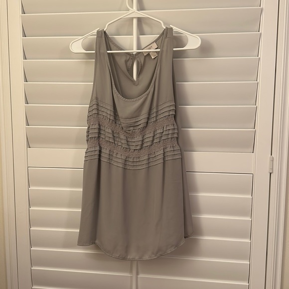 Workwear grey ruffle top - Picture 1 of 3